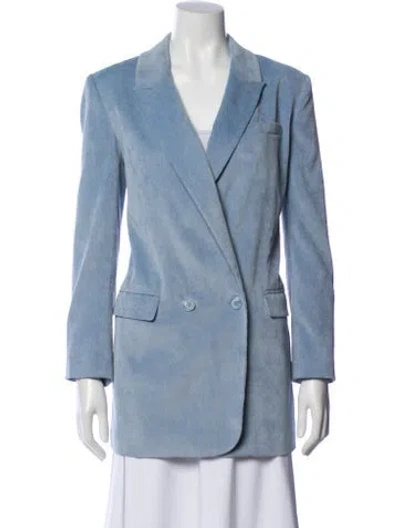 Pre-owned Rebecca Minkoff Linen Blazer In Blue
