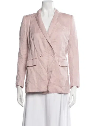 Pre-owned Rebecca Minkoff Linen Blazer In Pink