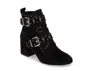 Rebecca Minkoff Logan Studded Suede Leather Ankle Booties In Black In Black