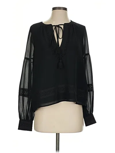 Pre-owned Rebecca Minkoff Long Sleeve Blouse In Black