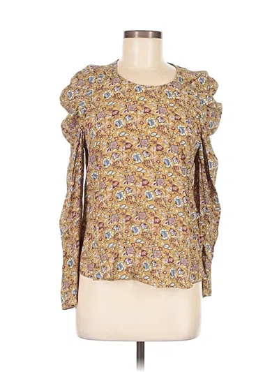 Pre-owned Rebecca Minkoff Long Sleeve Blouse In Brown