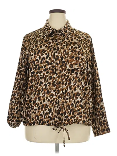 Pre-owned Rebecca Minkoff Long Sleeve Blouse In Brown