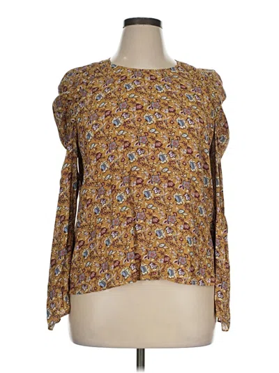 Pre-owned Rebecca Minkoff Long Sleeve Blouse In Brown