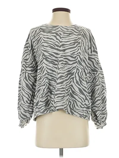 Pre-owned Rebecca Minkoff Long Sleeve Blouse In Gray