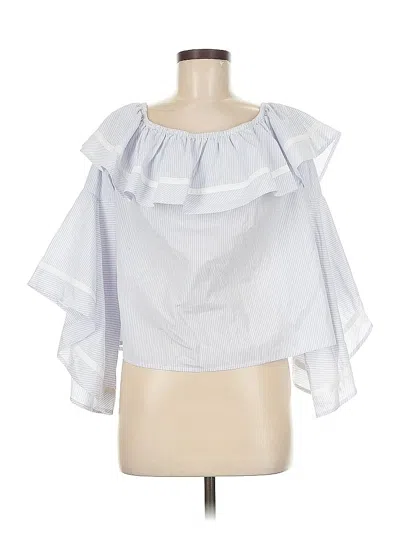 Pre-owned Rebecca Minkoff Long Sleeve Blouse In White