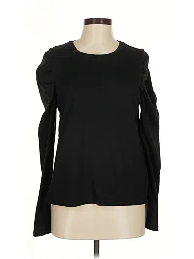 Pre-owned Rebecca Minkoff Long Sleeve Top Black Boatneck Tops