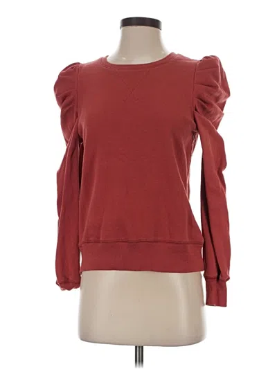 Pre-owned Rebecca Minkoff Long Sleeve Top Red Sweetheart Neckline Tops