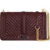 Rebecca Minkoff Love Chevron Quilted Crossbody Bag In Red