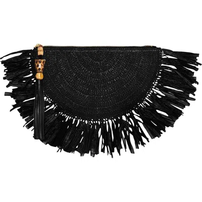Rebecca Minkoff Lucia Fringe Clutch In Black