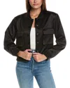 Rebecca Minkoff Paige Cropped Zip Jacket In Black