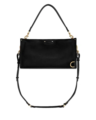 Rebecca Minkoff M. A.b. Medium Leather Shoulder Bag In Black