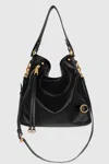 Rebecca Minkoff M.a.b. Hobo Bag In Black/antique Brass