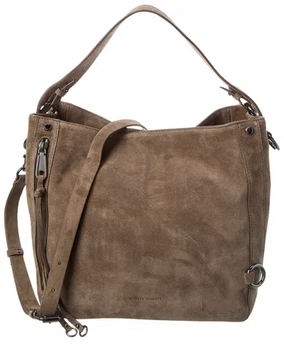 Rebecca Minkoff Mab Leather Hobo Bag In Brown