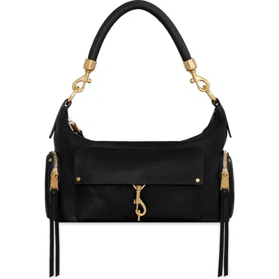 Rebecca Minkoff Mab Leather Shoulder Bag In Black