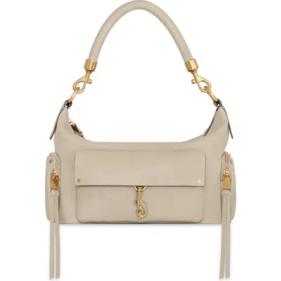 Rebecca Minkoff Mab Leather Shoulder Bag In Gray