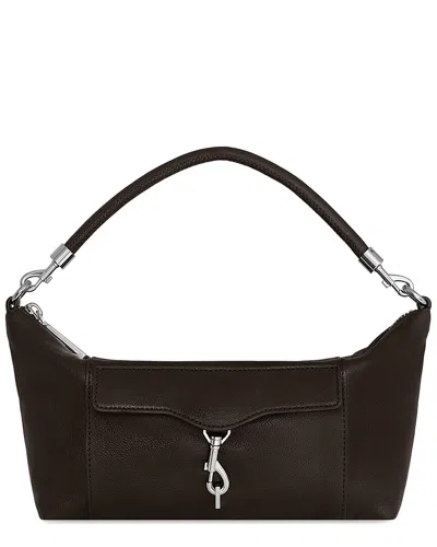 Rebecca Minkoff M.a.b. Nano Leather Shoulder Bag In Brown