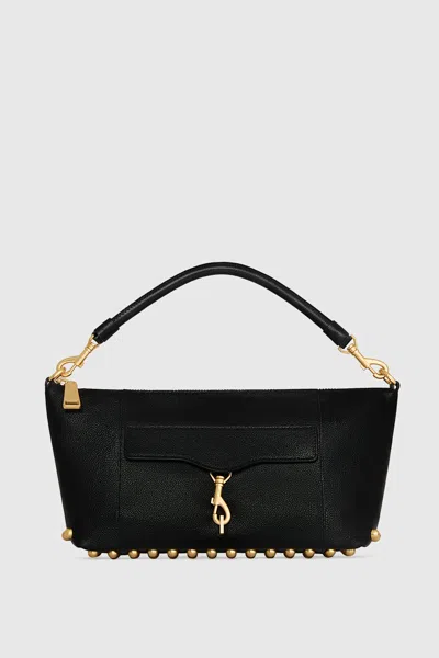 Rebecca Minkoff M.a.b. Nano Shoulder With Dome Studs Bag In Black