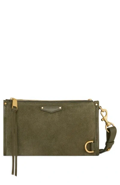 Rebecca Minkoff M. A.b Small Suede Crossbody Bag In Green