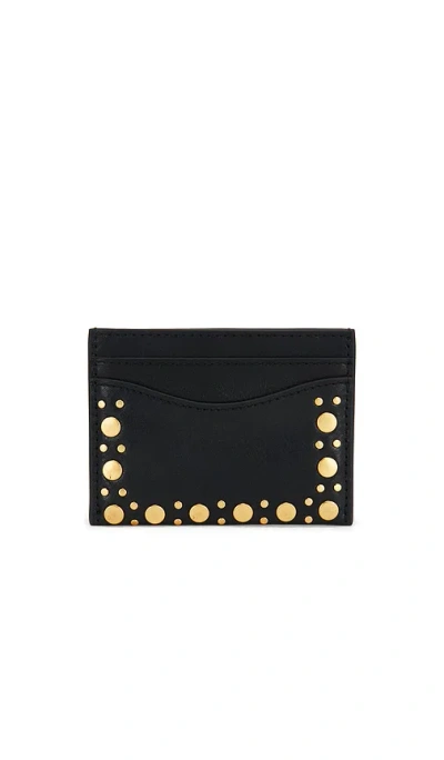 Rebecca Minkoff Mab Studded Card Case In Black