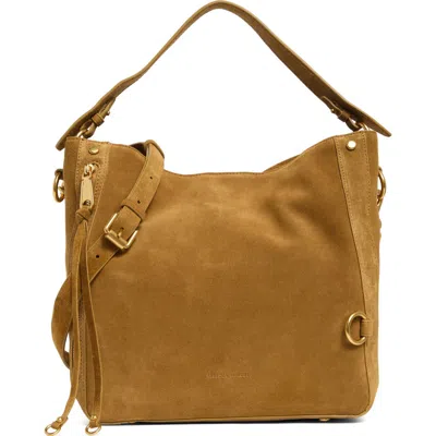 Rebecca Minkoff Mab Suede Hobo Bag In Honey