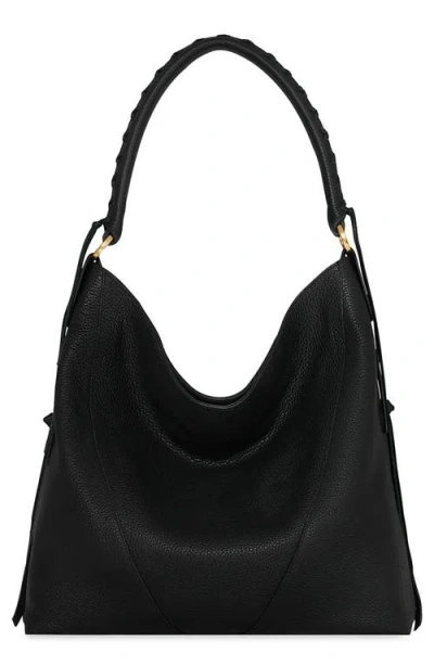 Rebecca Minkoff Mae Suede Hobo Bag In Black