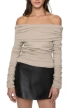 Rebecca Minkoff Maria Ruched Off The Shoulder Top