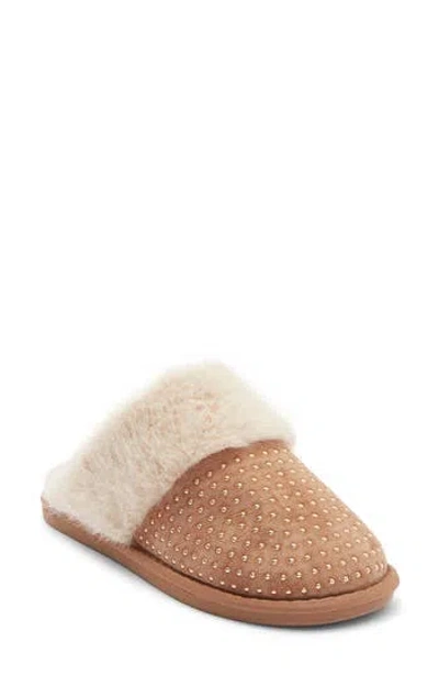 Rebecca Minkoff Marni Faux Fur Lined Scuff Slipper In Brown