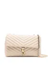 Rebecca Minkoff Medium Edie Leather Crossbody Bag In Neutrals