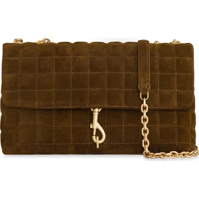 Rebecca Minkoff Edie Medium Crossbody With Square Quilt Bag In Brown