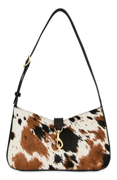 Rebecca Minkoff Megan Medium Calf Hair Shoulder Bag In Brown