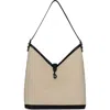 Rebecca Minkoff Megan Canvas Hobo Bag In Natural/black