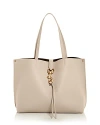 Rebecca Minkoff Megan Large Leather Tote In Stone