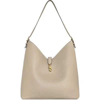 Rebecca Minkoff Megan Leather Hobo Bag In Stone