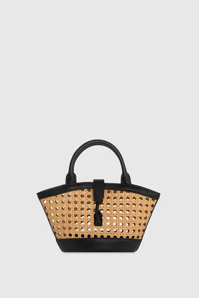 Rebecca Minkoff Megan Micro Fan Tote With Caning Bag In White