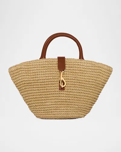 Rebecca Minkoff Megan Mini Fan Tote Bag In Naturaltawny