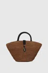 Rebecca Minkoff Megan Mini Fan Tote Bag In Tawny/black