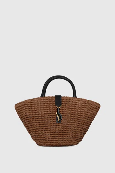 Rebecca Minkoff Megan Mini Fan Tote Bag In Tawny/black