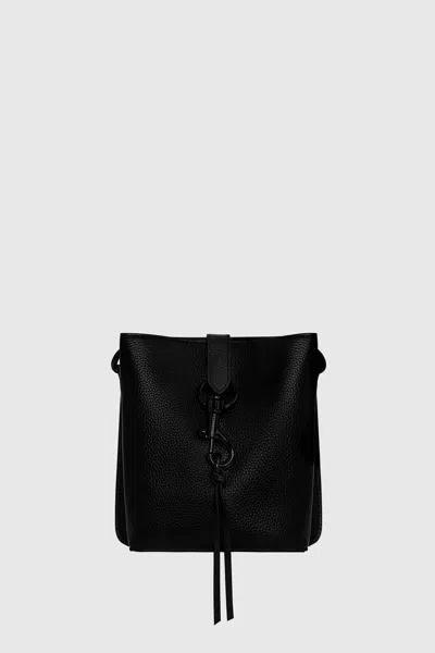 Rebecca Minkoff Megan Mini Feed With Studded Strap Bag In Black