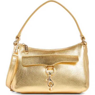 Rebecca Minkoff Megan Mini Shoulder Bag In Gold