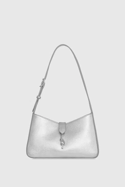 Rebecca Minkoff Megan Small Shoulder Bag In Silver