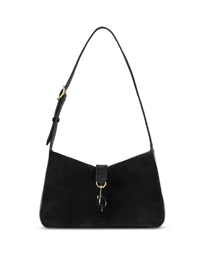 Rebecca Minkoff Small Megan Suede Shoulder Bag In Black