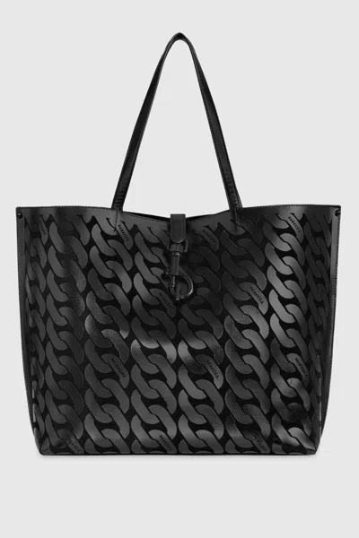 Rebecca Minkoff Megan Soft Large Tote Bag In Black/black Shellac