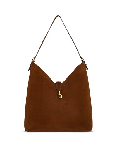 Rebecca Minkoff Megan Suede Hobo Bag In Brown
