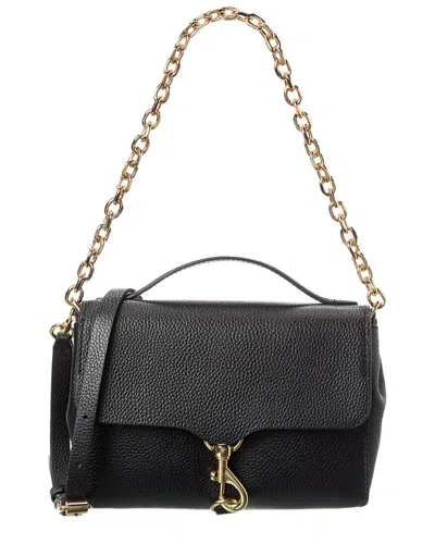 Rebecca Minkoff Megan Top Handle Leather Bag In Black