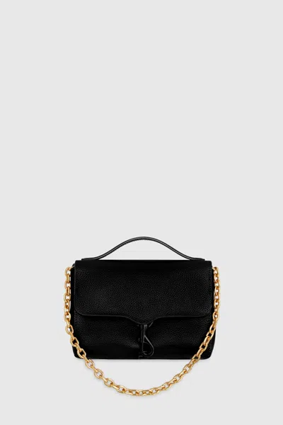 Rebecca Minkoff Megan Top Handle With Chain Bag In Black