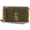 Rebecca Minkoff Megan Top Zip Crossbody Bag In Green