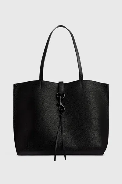 Rebecca Minkoff Megan Leather Shopper Tote Bag In Black
