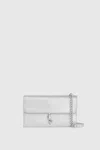 Rebecca Minkoff Megan Wallet On Chain Bag In Silver