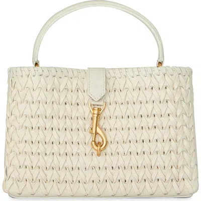 Rebecca Minkoff Megan Woven Top Handle Handbag In Neutral