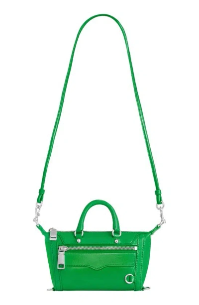 Rebecca Minkoff Micro Mini M.a.b. Leather Crossbody Bag In Green